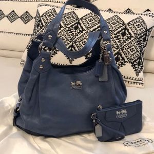 Coach Maggie Shoulder bag and Wristlet Periwinkle